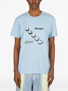 Футболка с жидким принтом EYTYS, синий