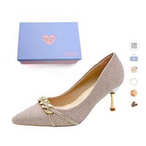 Xingdiman Женские туфли на высоком каблуке черные с шампанским в подарочной упаковке с подарком, цвет Champagne[Gift Box Set](Gift Included)