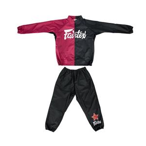 Спортивный костюм Fairtex Vinyl Sweat Suit - VS5, черный/бордовый