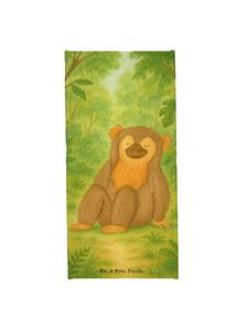 Mr. & Mrs. Panda Спортивное полотенце с изображением обезьяны, без слогана, цвет Сэнди