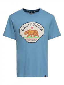 Футболка с принтом King Kerosin California Motor State синего цвета King Kerosin