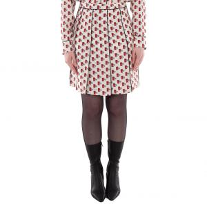 Барберри Постбокс плиссированная шелковая юбка Burberry, Chalk Ip Pattern