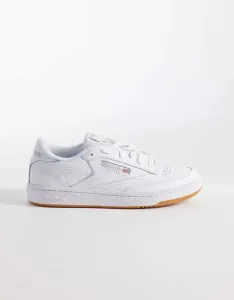 Белые кроссовки Reebok Club C 85 с резиновой подошвой