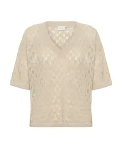 Пуловер Kalourine с V-образным вырезом Kaffe, бежевый