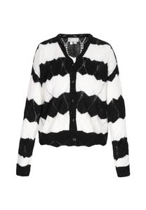 Вязаный кардиган Usha, черный/белый
