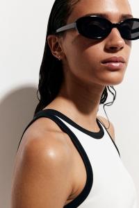 Майка в рубчик H&M, бежевый