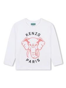 Kenzo Kids рубашка с логотипом, белый