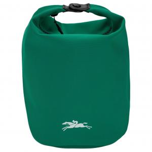 Сумка-ведро Le Pliage Canvas с кожаной отделкой, женская клатч травянисто-зеленого цвета LONGCHAMP