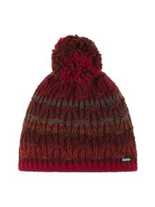 Вязаная шапка Анка с помпоном красного цвета Eisbär