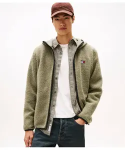 Флисовая толстовка Regular fit Tommy Jeans, зеленый