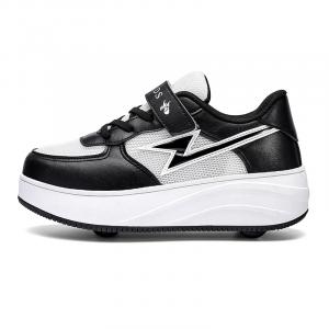 Нескользящие, противоударные, износостойкие, дышащие, легкие, амортизирующие детские кроссовки для отдыха на природе Wooden Rabbit, черный/белый