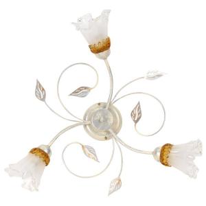 Потолочный светильник ONLI Lancia Typ A, цветное стекло/железо - 3-х ламповый