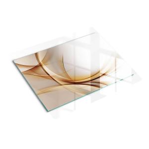 Тарелка 60x52 см. Абстрактные волны TULUP, бежевый