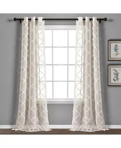 Прозрачные оконные шторы с люверсами Avon Lush Decor, beige