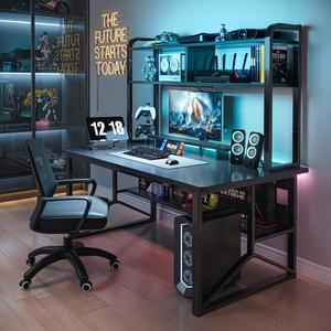 Комплект компьютерного стола и стула Naijia 120 см, игровой стол, офисный стол, простой письменный стол, двухуровневая полка