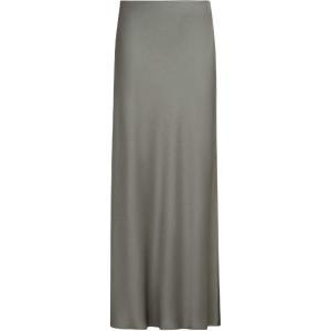 Юбка миди с разрезом сбоку Brunello Cucinelli, оливковый