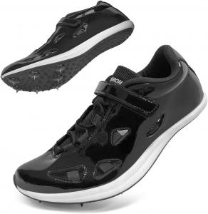 Кроссовки для легкой атлетики Ifrich для мужчин и женщин, шипованные беговые кроссовки, прыжковые кроссовки для мужчин, тренировочные кроссовки с шипами, детские шипованные кроссовки для спринта и гонок, черный