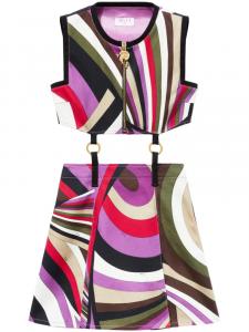 PUCCI платье мини с принтом Iride, фиолетовый