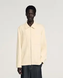 Мужская рубашка на пуговицах из вельвета Sandro, бежевый