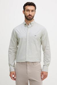 Хлопковая рубашка Gant, зеленый