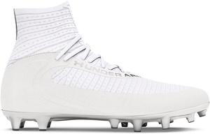 Under Armour мужские Highlight 2 MC Knit футбольные бутсы - стелька High-Rebound SuperFoam, White-Metallic Silver