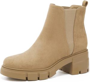 Женские ботинки REDTOP Chelsea с эластичной вставкой, массивным каблуком на платформе и подошвой lug