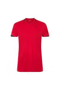 Футболка Classico с контрастным коротким рукавом SOL'S, красный