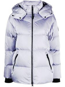 Пуховик с капюшоном и нашивкой-логотипом Woolrich, фиолетовый