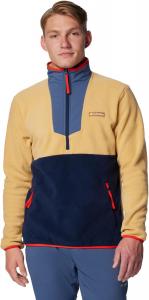 Columbia мужская флисовая толстовка Sequoia Grove с молнией до половины, Light Camel/Dark Mountain/Collegiate Navy/Spicy
