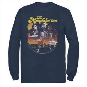 Мужская футболка с портретом Star Wars The Mandalorian Group Circle
