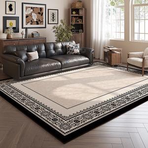 Budis Ковер 300х400 см для гостиной, французский винтаж в кремовых тонах, водостойкий, моющийся, Dove Velvet