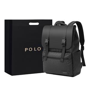 Синтетическая кожа Рюкзак большой мужской разноцветный POLO, серый (стиль 3)