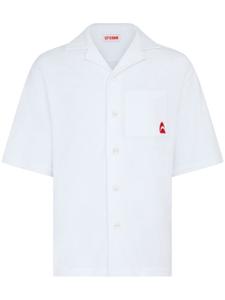 Рубашка с вышитым изображением акулы Let's Swim, белый