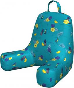 Наволочка для подушки для чтения Lunarable Tropical, летний узор с цветами гибискуса, ананасами и мотивами Гавайских островов, мягкая, без наполнителя, размер S, разноцветная., Multicolor