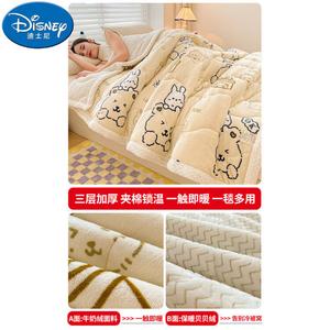Disney Одеяло зимнее утепленное 150х200 см, трехслойное, флис, цвет Little Rabbit Bear White