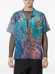 Рубашка Billionaire Boys Club с короткими рукавами и принтом рифа, синий