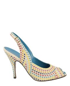 Туфли на каблуке Margareth Archive Limited Edition с открытой пяткой Salvatore Ferragamo, bone