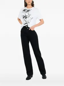 Футболка с цветочным принтом LIU JO, белый