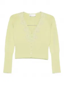 Укороченный кардиган Ermanno Firenze, зеленый