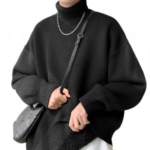 Толстовка Unisex с круглым вырезом, утепленная и с флисовой подкладкой VanCamel, черный fleece-lined