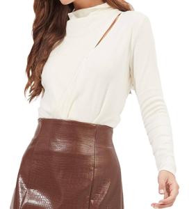 ASTR Асимметричный боди-топ с вырезами от Paxton, цвет кремовый