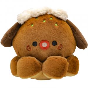 Плюшевая игрушка щенок осьминог Crooked Melon Production, коричневый