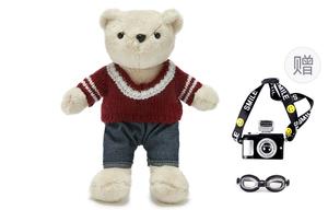 Костюм пилота медведя, набор аксессуаров, модная игрушка плюшевый медвежонка кукла высота 23 см Bowl