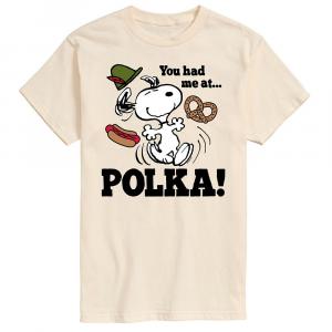 Мужская футболка Peanuts You Had Me At Polka с рисунком Licensed Character, бежевый
