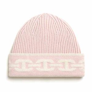 Кашемировая шапка HERMES Women's Pink Apricot