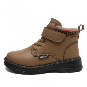 Нескользящие и износостойкие теплые детские ботинки среднего размера для подростков BOBDOG, хаки