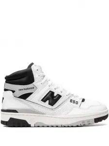 Высокие кроссовки 650 White/Black New Balance, белый