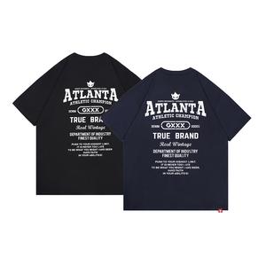 Футболка с круглым вырезом 100% хлопок короткий рукав unisex GXXX, синий