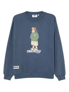 Толстовка с графичным узором Chocoolate, синий