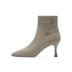HARSON Серые женские ботинки на каблуке 7,5 см, цвет Gray